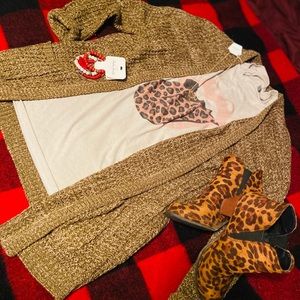 Cardigan/Sweater- olive green with pockets